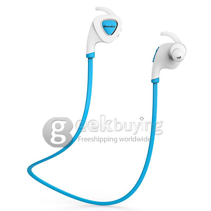 Bluedio Q5 Sweatproof Wireless Bluetooth V4.1 Stereo Sport In Ear Earbud Earphone Headphone Support APP Noisy - Blue
