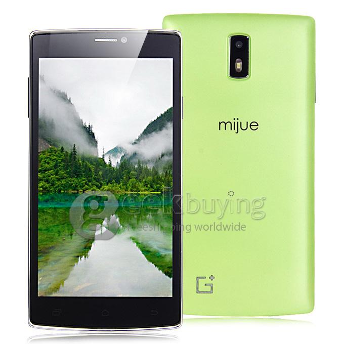 MIJUE G6 5.5inch MTK6572W Dual Core 1.2GHz Smartphone QHD Android 4.4 4GB ROM 2MP+0.3MP 3G GPS Dual SIM Smart Wake-Green