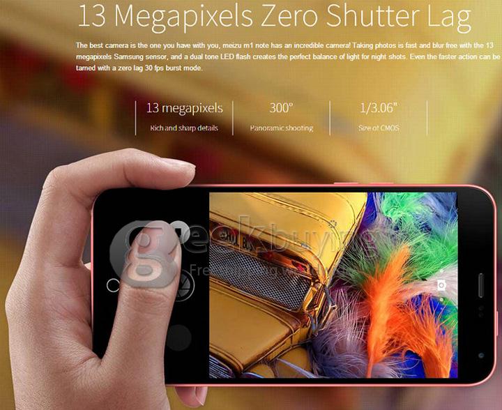 MEIZU MEILAN M1 NOTE 5.5inch FHD Smartphone 4G LTE MTK6752 Octa Core 1.7 GHz Flyme 4 OS 2GB RAM 16GB ROM 13.0MP - White