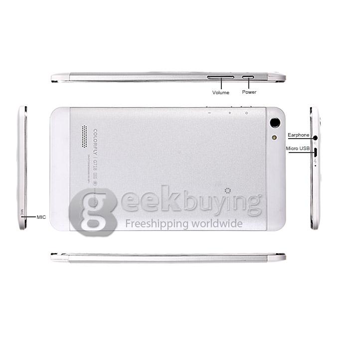 Colorfly G718 MTK6592 Octa Core 1.6Ghz 6.98 Inch Tablet PC Android 4.2 OS 720*1280 1GB/16GB BT GPS 3G Phone Call - Silve
