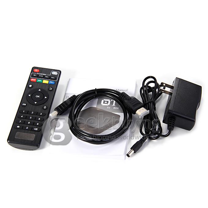 MXQ Amlogic S805 Smart Android TV Box 1GB RAM 8G ROM 1080P H.265 Hardwar Decode WIFI Miracast DLNA - Black