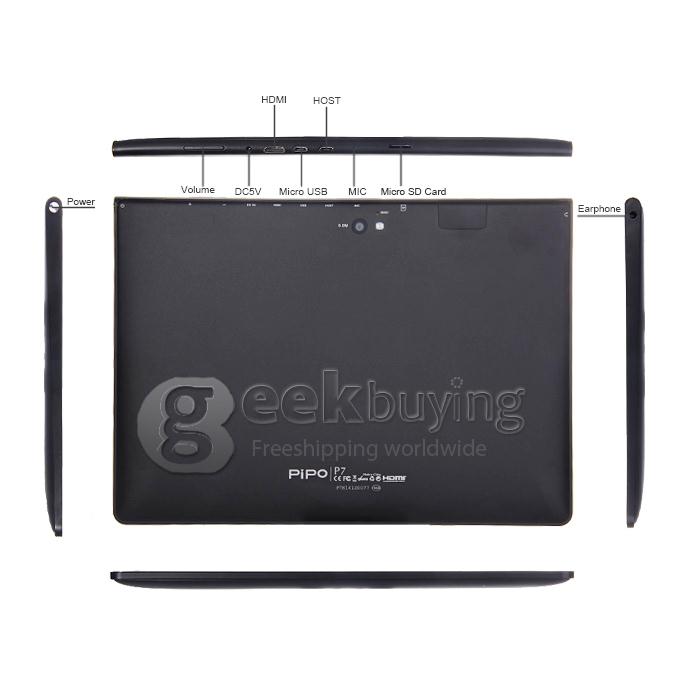 PIPO P7 Android 4.4 4K Video Tablet PC 9.4Inch IPS 1280*800 RK3288 Quad Core 2GB/16GB GPS Bluetooth - Black