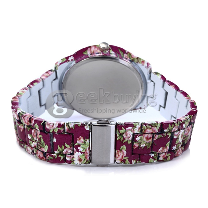 GENEVA Fashion Ceramic Analog Japanese Movement Quartz Wrist Watch for Woman - Purple