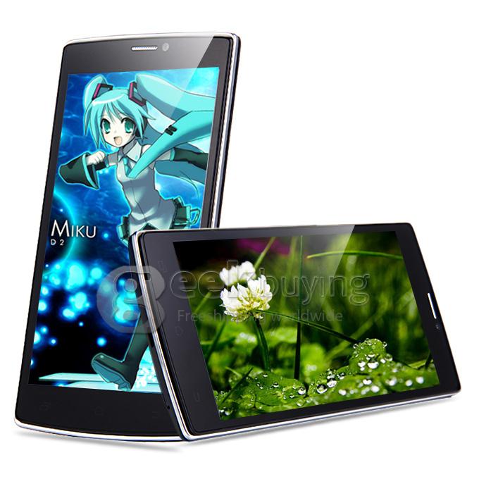 MIJUE G6 5.5inch MTK6572W Dual Core 1.2GHz Smartphone QHD Android 4.4 4GB ROM 2MP+0.3MP 3G GPS Dual SIM Smart Wake-Black