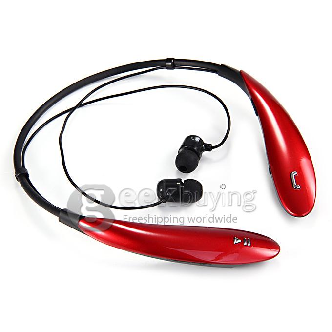 HBS-800 Bluetooth Wireless Headset Headphone Neck Earphone with Mic for iPhone Samsung HTC - Red