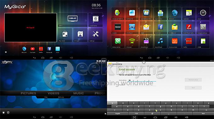 Geniatech MyGica ATV1220T2 XBMC Android TV BOX Built-in DVB-T2 1G RAM 4G ROM Amlogic 8726-MX Dual Core - Black