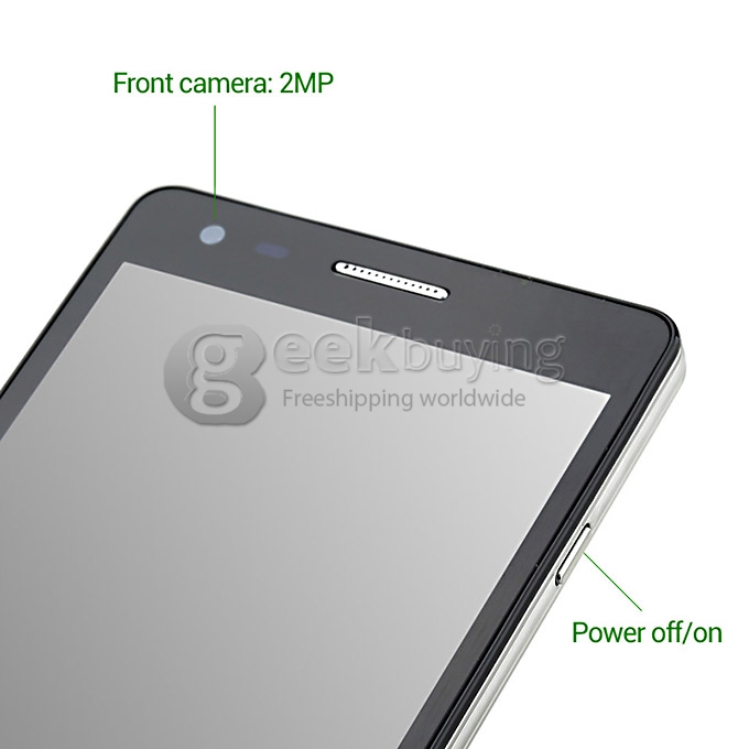 VK1000 5 Inch FDD-LTE 4G Smartphone IPS QHD Screen MTK6582+6290 Dual Platform 1GB RAM 4GB ROM 8.0MP Android 4.2 OTG/GPS - Black