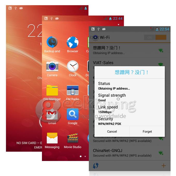 JIAKE V13 5.5inch Android 4.4 Phone MTK6572W Dual Core 1.2GHz Smartphone QHD 4GB ROM 2.0MP+0.3MP 3G GPS Smart Wake-White