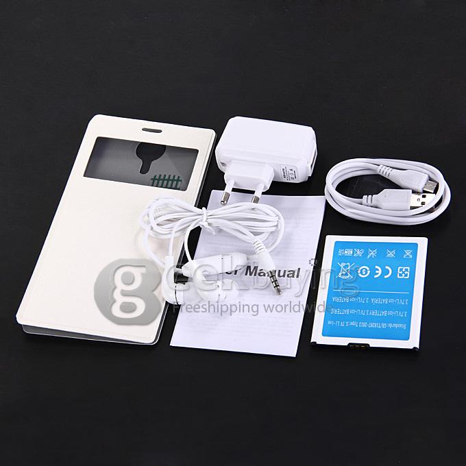 JIAKE V13 5.5inch Android 4.4 Phone MTK6572W Dual Core 1.2GHz Smartphone QHD 4GB ROM 2.0MP+0.3MP 3G GPS Smart Wake-White