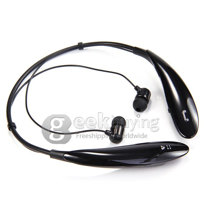 HBS-800 Bluetooth Wireless Headset Headphone Neck Earphone with Mic for iPhone Samsung HTC - Black