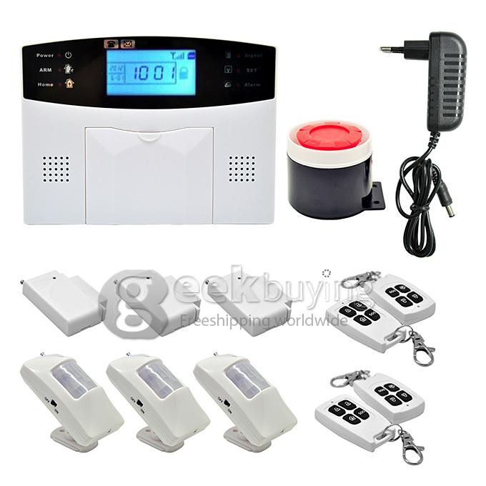 Wireless GSM SMS Home Burglar Security Alarm System Detector Sensor Call(EU Plug)