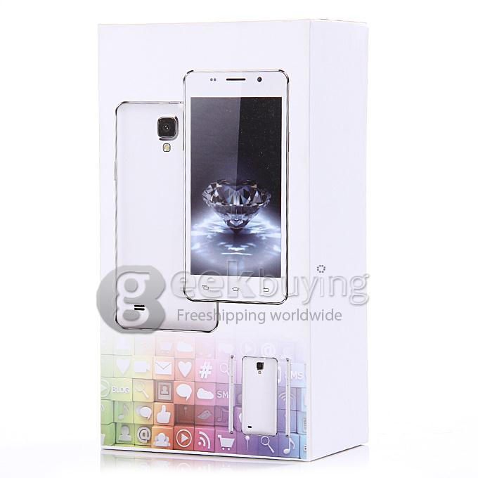 JIAKE M4 5.0Inch Smartphone WVGA MTK6572 Dual Core 1.0GHz Android 4.4 OS 512MB+4GB 3G/GPS/Dual Camera 2.0MP - White