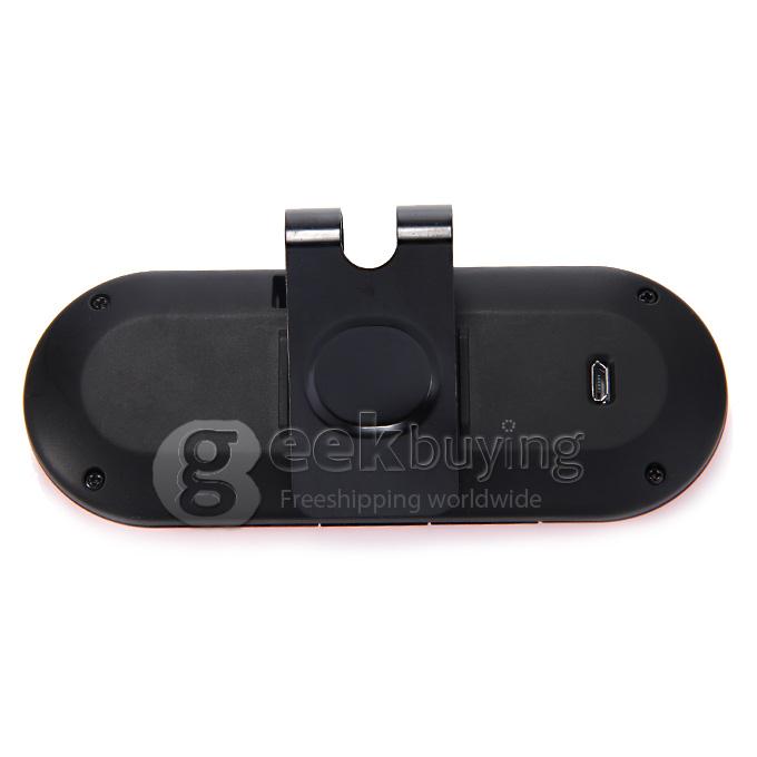 NAT1900 Visor Clip Wireless Multipoint Bluetooth HandsFree Car Kit Speaker Phone Speaker - Red