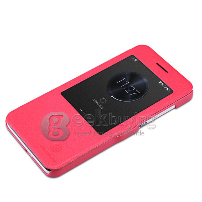 Nillkin Fresh Series Polycarbonate Flip Stand Cover Leather Case for HUAWEI Honor 4X - Red