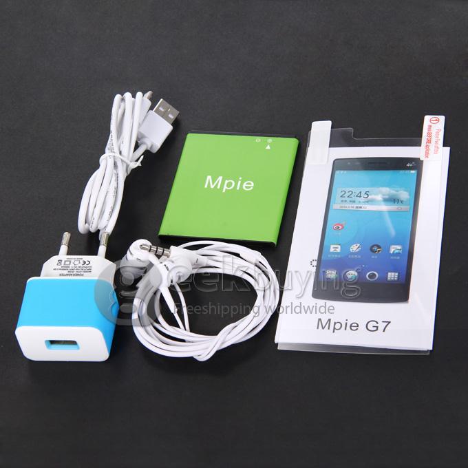 MPIE G7 MTK6582 Quad Core 1.3GHz 5.0inch Smartphone Android4.4 2GB+8GB Fingerprint Identification Dual SIM 4G FDD-LTE-Bl