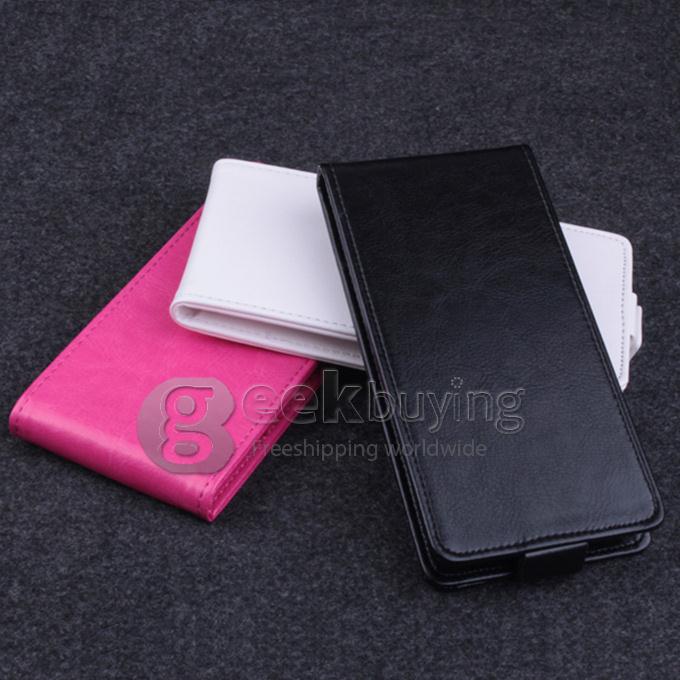 Protective Hard Cover Flip Stand Leather Case for Cubot S200 - Black