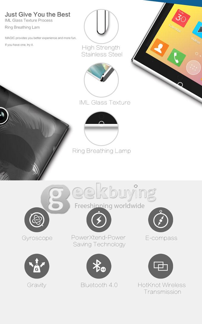 ZOPO ZP920 4G LTE Android 4.4 Smartphone 5.2 Inch IPS FHD Screen MTK6752 Octa Core 2GB RAM 16GB ROM 13.2MP GPS Wifi Miracast - Black