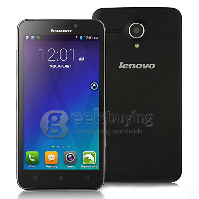 Lenovo A606 MTK6582 Quad Core 1.3GHz 5.0 Inch Smartphone Android 4.4 OS 512MB RAM 4GB ROM 5.0MP 4G LTE - Black