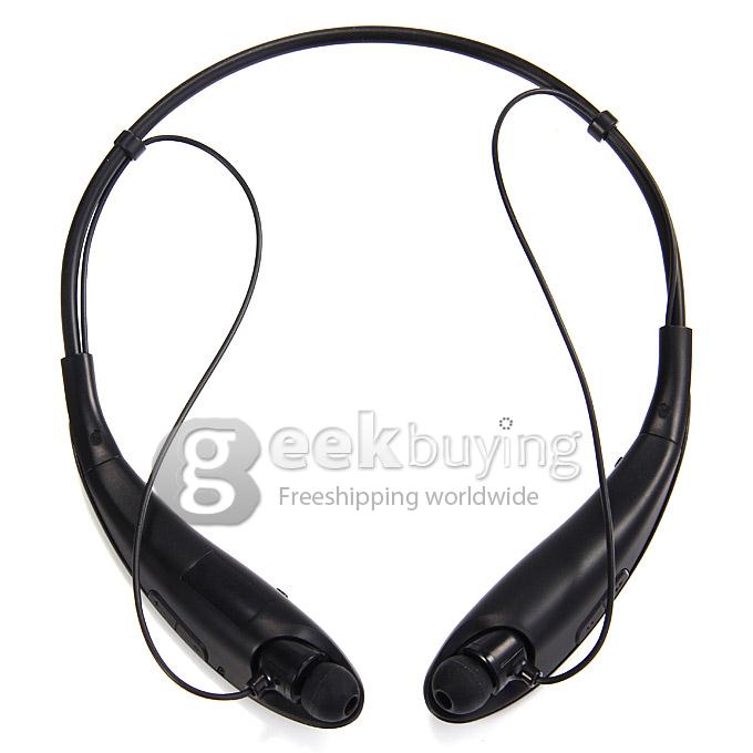 HBS-800 Bluetooth Wireless Headset Headphone Neck Earphone with Mic for iPhone Samsung HTC - Black