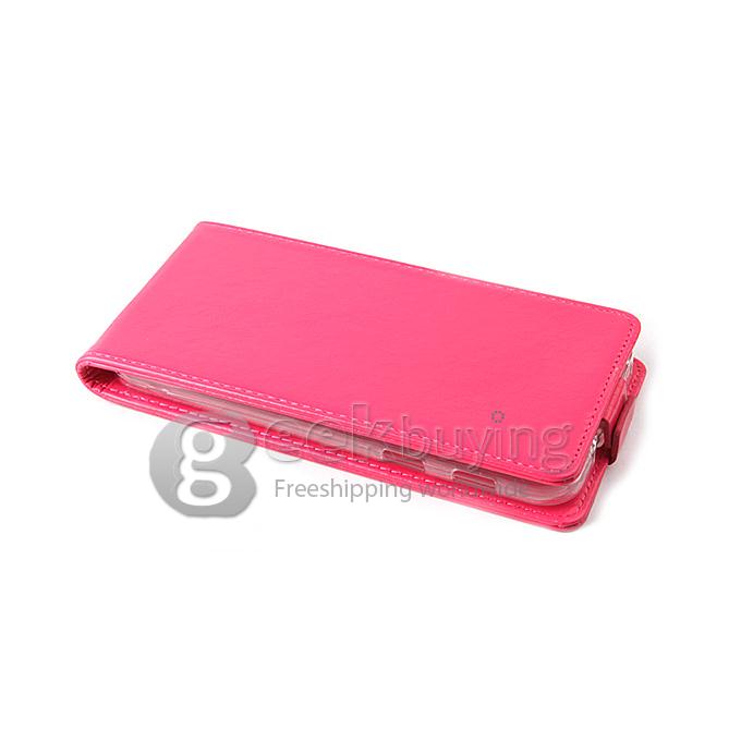 Protective Hard Cover Flip Stand Leather Case for Z0PO ZP999/ZP998 - Rose