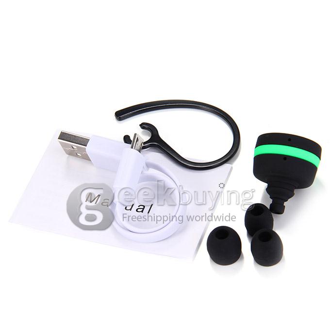 S8 Mini Bluetooth Wireless Sport Handsfree Headset Stereo Earbuds Headphone Earphone for iPhone SAMSUNG - Black + Green