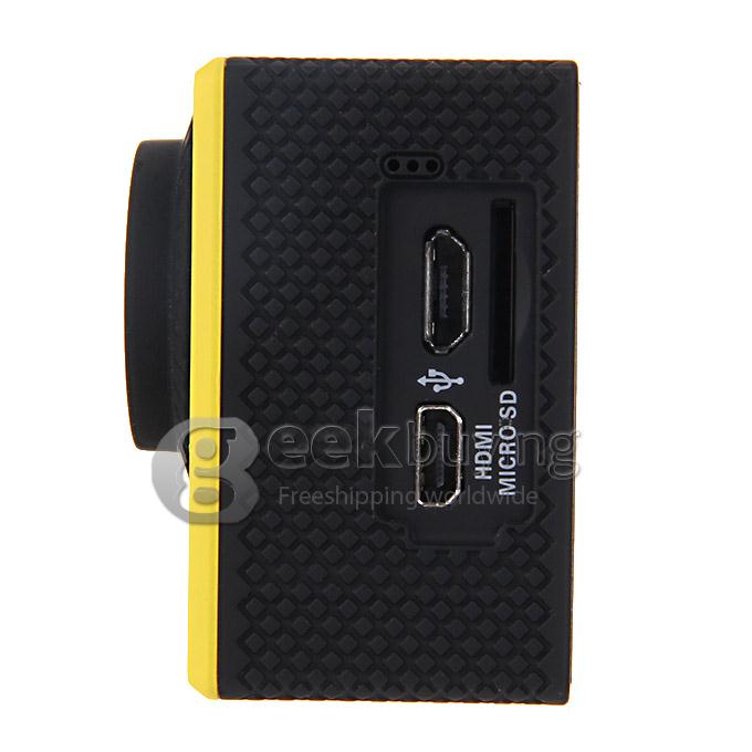 Original X1 Sports Camera 170 Degrees Wide Angle 1080P FHD 60fps Waterproof 30M Helmet Camera Underwater Sport Camcorder-Yellow
