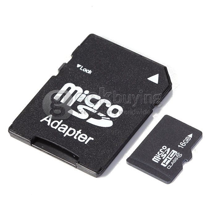 Flash Memory TF 16GB Micro SD Card with Adapter and Package