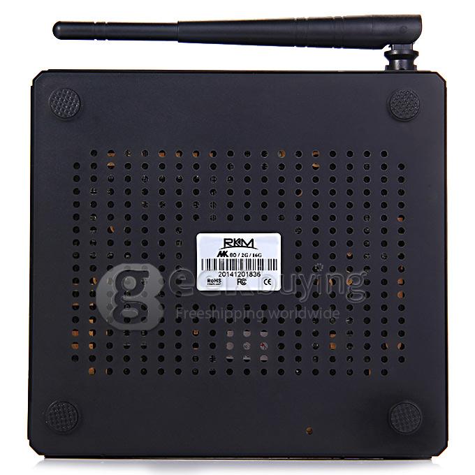 RKM MK80 Allwinner A80 Octa Core 4K Media Player 2G RAM 16G ROM 802.11AC 2.4G/5G WIFI Bluetooth SATA DLNA USB 3.0 - Black