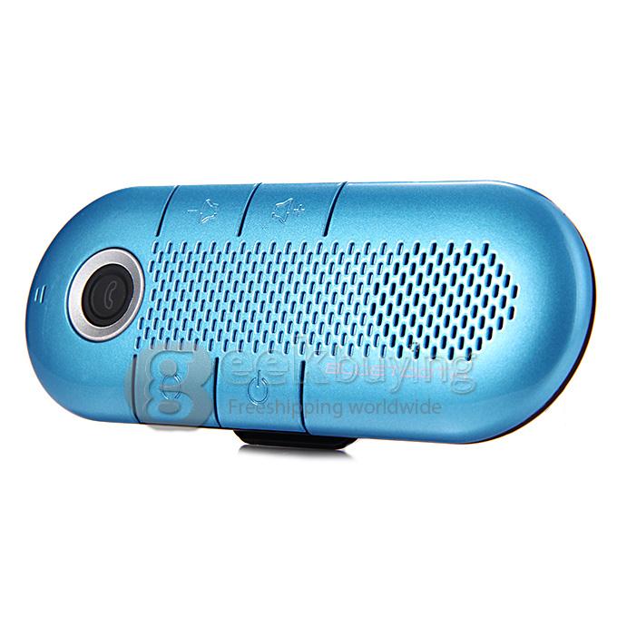 NAT1900 Visor Clip Wireless Multipoint Bluetooth HandsFree Car Kit Speaker Phone Speaker - Blue