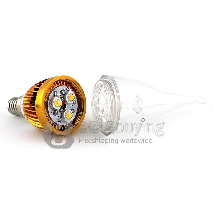 3W E14 Home Candle Bulb LED Light Lamp AC 85-265V(6pcs) - Warm White