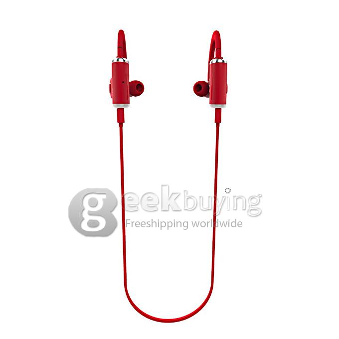 ROMAN S530 Wireless Bluetooth Headphone 4.0 Sports Sweatproof Earbuds Headset Headphone for iPhone6 Samsung - Red