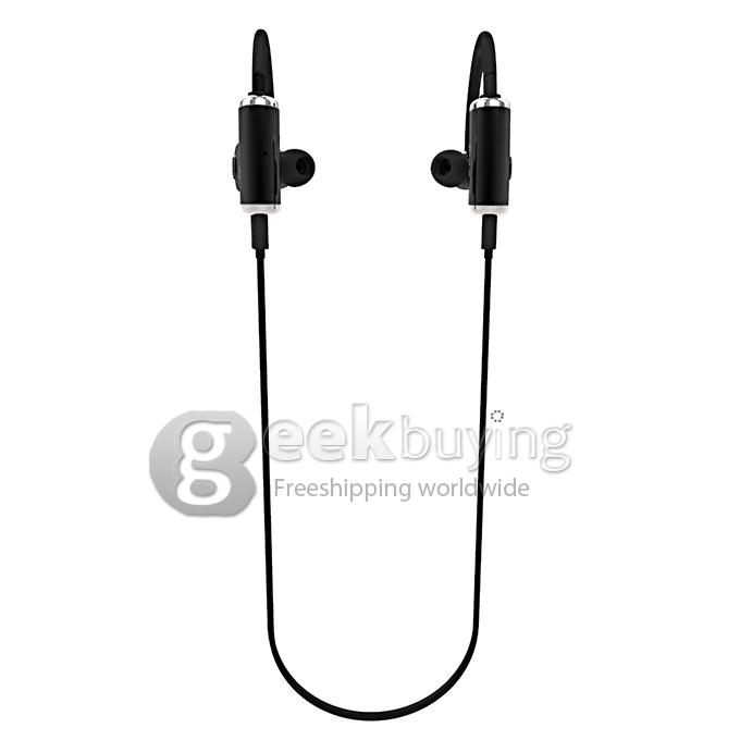 ROMAN S530 Wireless Bluetooth Headphone 4.0 Sport Sweatproof Earbuds Headset Headphone for iPhone 6 Samsung - Black