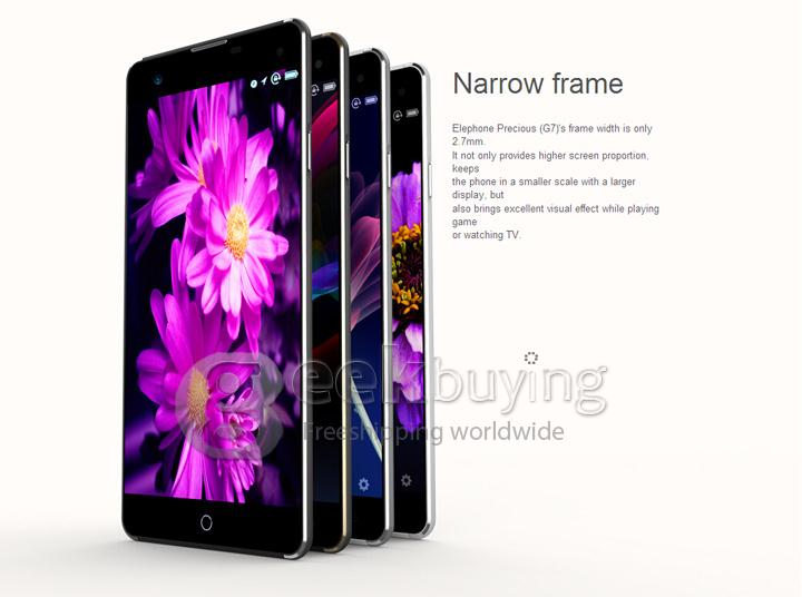 Elephone G7 5.5 Inch 1280*720 MTK6592M Octa Core 1.4GHz Smartphone Android 4.4 1GB 8GB 13.0MP 8.0MP IPS HD Screen-Gold