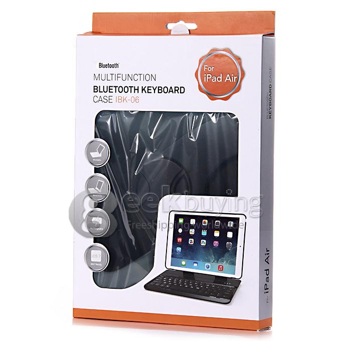 360 Degree Swivel Rotating Stand Bluetooth Keyboard Case Cover For IPad Air 2 iPad 6 - Black