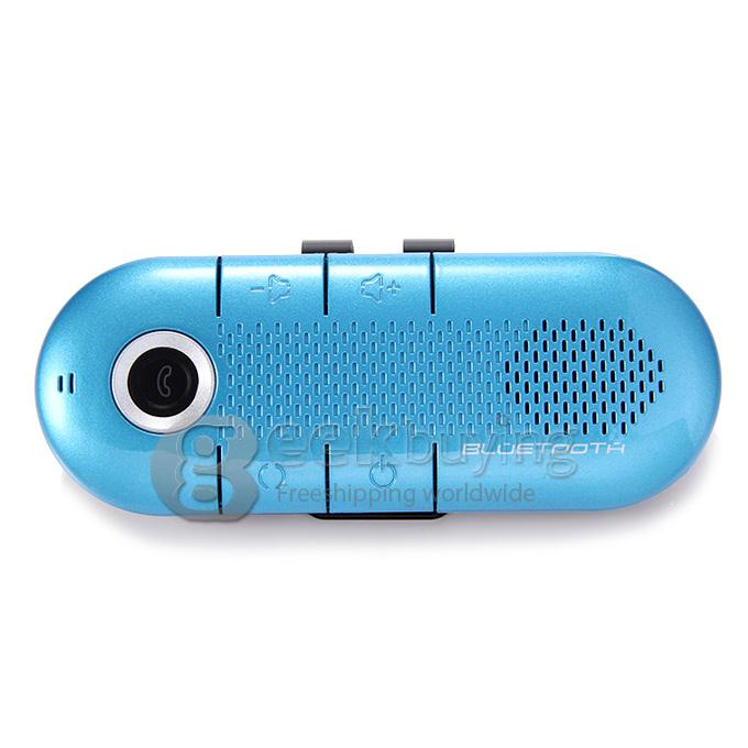 NAT1900 Visor Clip Wireless Multipoint Bluetooth HandsFree Car Kit Speaker Phone Speaker - Blue