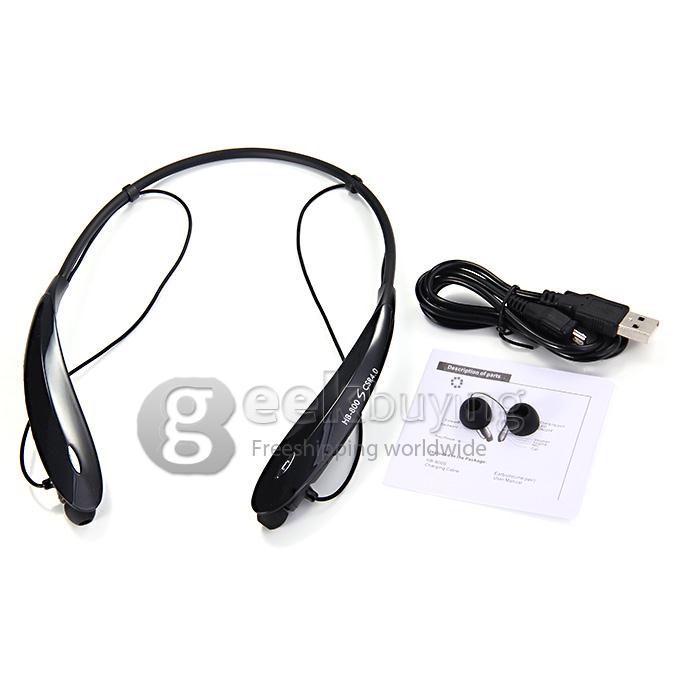 HB-800S CSR Bluetooth 4.0 Wireless Neck Headphone Stereo Earphone with Mic for iPhone Samsung HTC - Black