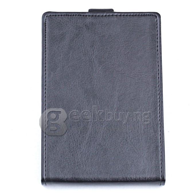 Protective Hard Cover Flip Stand Leather Case for Blackberry Passport -Black
