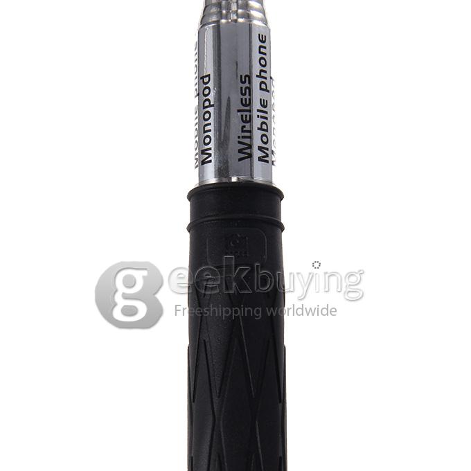 D09 Wireless Bluetooth Selfie Stick Monopod with Mirror for iPhone Galaxy Android - Black