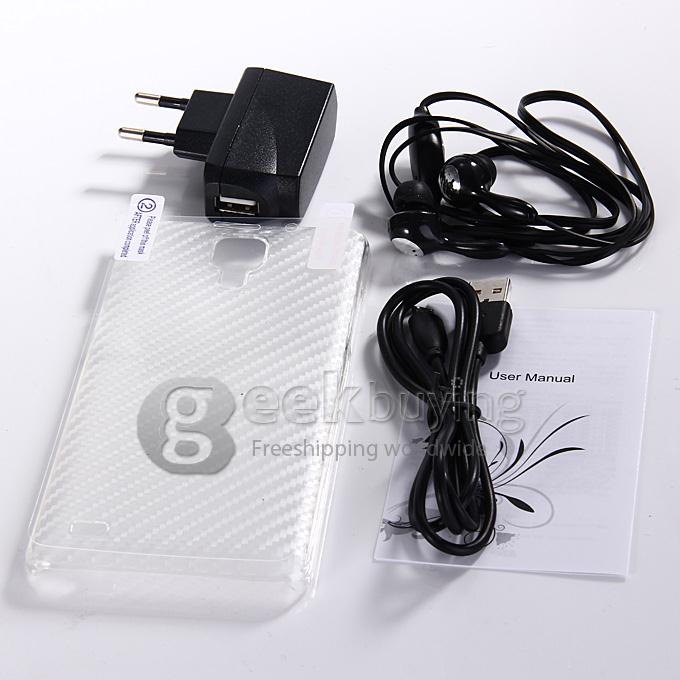 JIAKE M4 5.0Inch Smartphone WVGA MTK6572 Dual Core 1.0GHz Android 4.4 OS 512MB+4GB 3G/GPS/Dual Camera 2.0MP - White