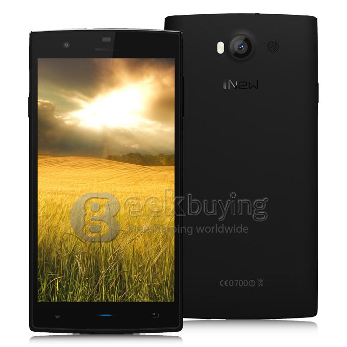 INEW V1 5.0 inch Android 4.4 Smartphone MTK6582 Quad Core 1.3GHz 1GB RAM 8GB ROM WiFi GPS 3G FWVGA IPS - Black