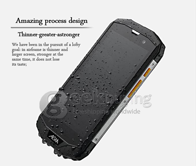 AGM STONE 5S IP67 Qualcomm MSM8926 Quad Core 1.2GHz Waterproof Smartphone 5.0 inch Android 4.4 1GB 8GB 8.0MP 4G LTE - Silver