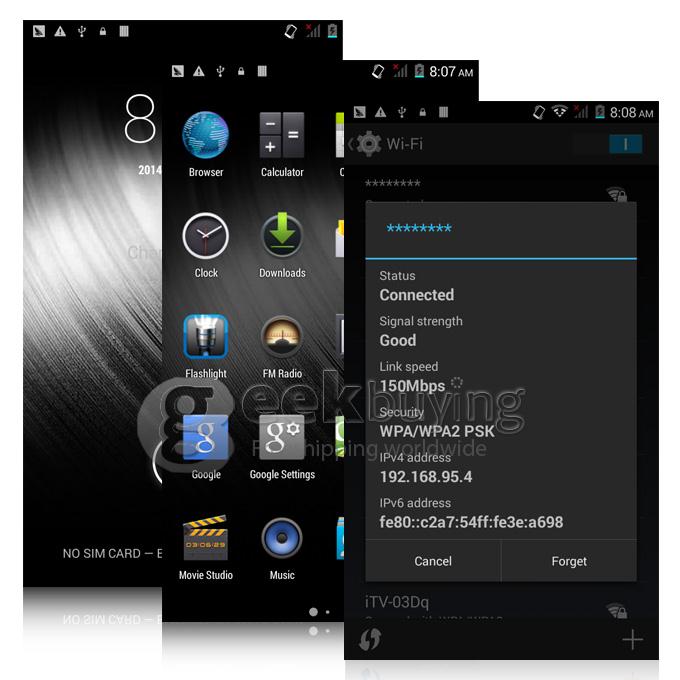 Ulefone L55 5.5 Inch QHD MTK6582M+6290 Quad Core 1.3GHz Smartphone Android 4.4 1GB RAM 8GB ROM 8.0MP 2.0MP 4G- Dark Blue