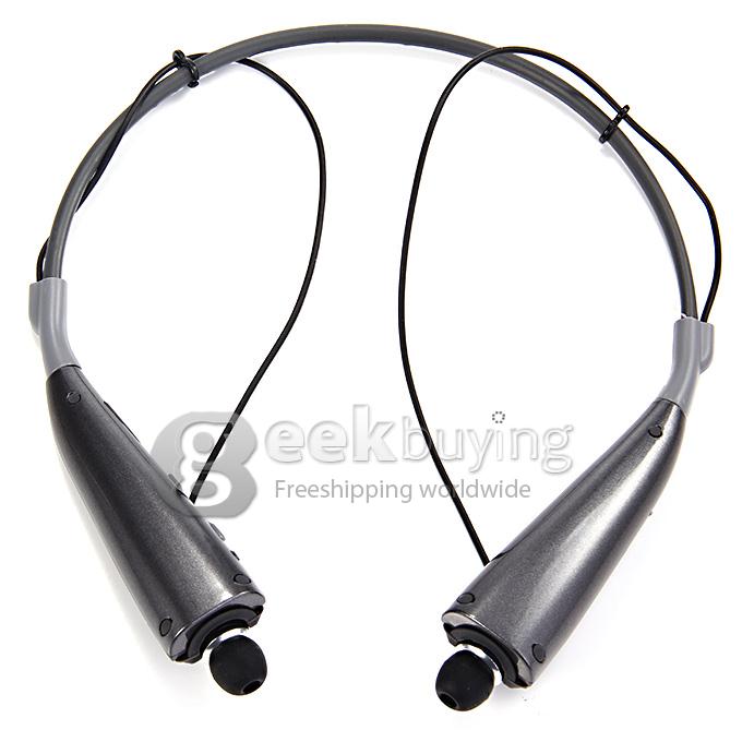 HBS-830 Wireless Bluetooth 4.0+ Apt-X Stereo Handsfree Earphone with Mic Speaker for LG iPhone HTC - Grey