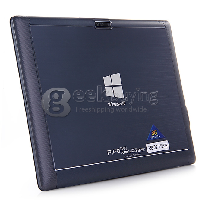 PIPO W3 Windows 8.1 Intel Z3775D Quad Core 2.4 GHz 10.1 Inch 2GB/64GB Tablet PC IPS 1920*1200 WiFi HDMI Bluetooth - Black