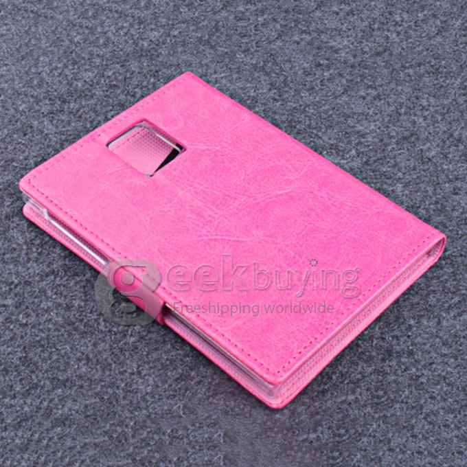 Protective Hard Cover Flip Stand Leather Case for Blackberry Passport -Rose