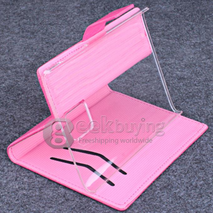 Protective Hard Cover Flip Stand Leather Case for Blackberry Passport -Rose
