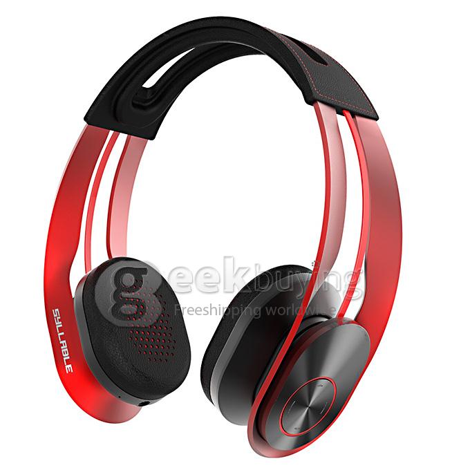 Syllable G700 Metal Wireless Bluetooth 4.0 Headphone Headset with NFC Fuction Bass Built-in Mic / 40mm Speaker - Red