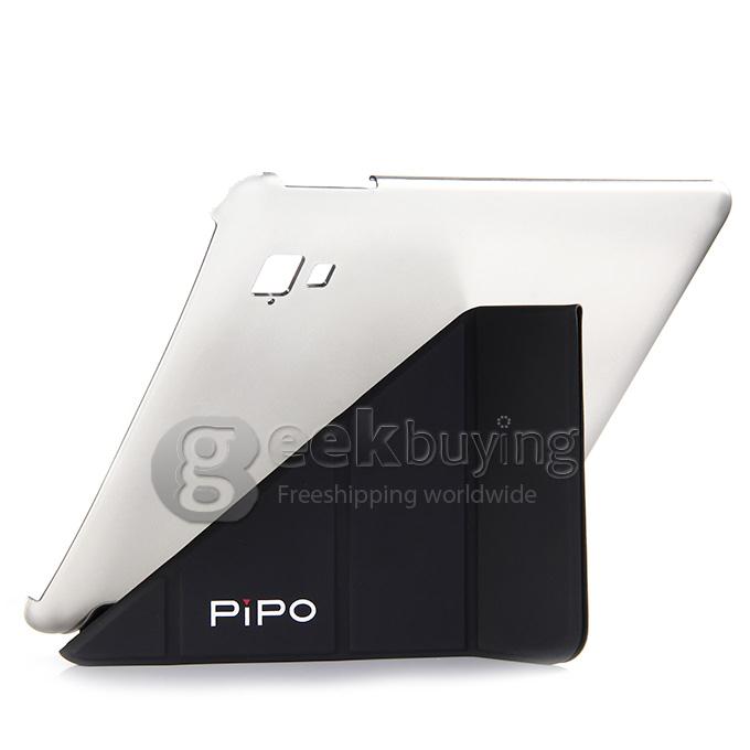 High Quality PU Leather Stand Case for PiPO M6 Tablet PC - Black