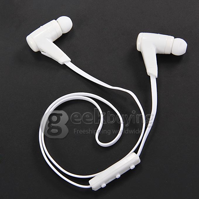 Sports HV805 Stereo Bluetooth 4.0 Headset Neckband Earphone with Mic for Samsung Iphone 6/5/5S/4 - White