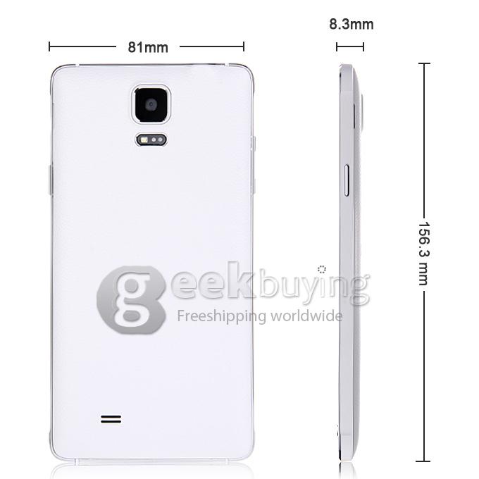 Kingelon N9500 5.7Inch IPS HD MTK6582 Quad Core SmartPhone Android 4.4 1GB+8GB 5.0MP Camera 3G GPS OTG Gesture Sensing -White